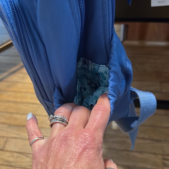 Vera Bradley Campus Backpack Summer Rain Blue CUSTOMIZED Like New COLDPLAY - Picture 9 of 12